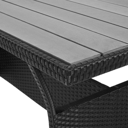 Casaria Balkon Lounge Set Ecksofa Wetterfest Schwarz